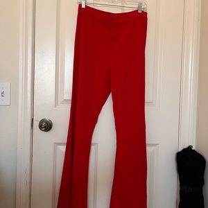 Red bell bottoms with slits. Size medium!